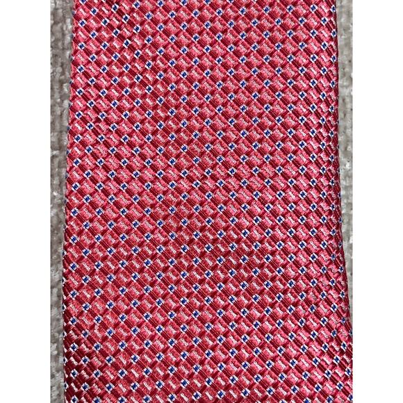 NWT Royal Classic Men’s Red White Check 100% Silk Necktie 59″ × 3.5″ Designer - Picture 9 of 9